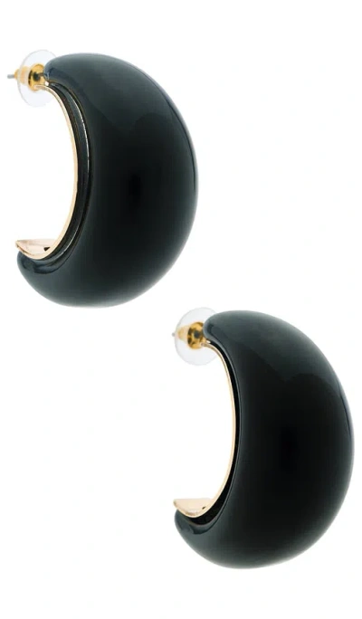 8 Other Reasons Addison Resin Hoop Earrings In Black