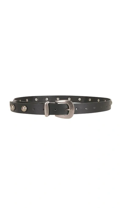 8 Other Reasons Black Leather Belt In Black & Silver