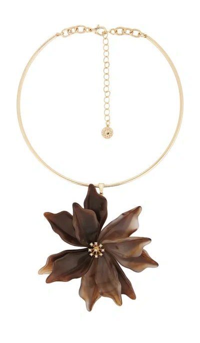 8 Other Reasons Bloom Acrylic Choker In Brown