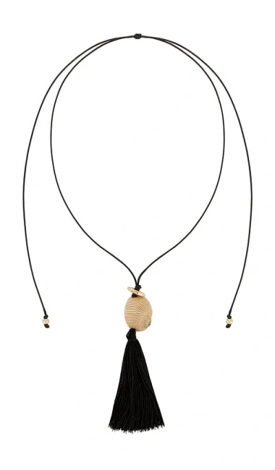 8 Other Reasons Bold Shell Pendant And Long Tassel Accent Statement Necklace In Multi