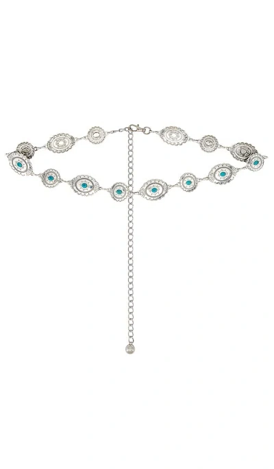 8 Other Reasons Chain Belt In Silver & Turquoise