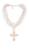 8 Other Reasons Cross Pearl Necklace In Gold