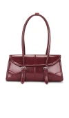 8 Other Reasons Delphine Double Buckle Shoulder Bag In Burgundy