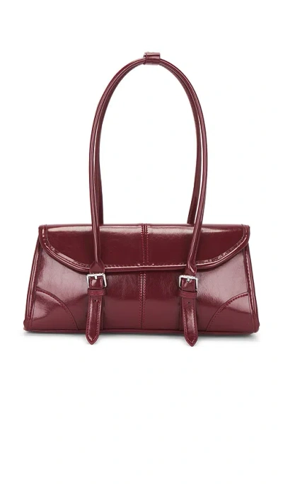 8 Other Reasons Delphine Double Buckle Shoulder Bag In Burgundy