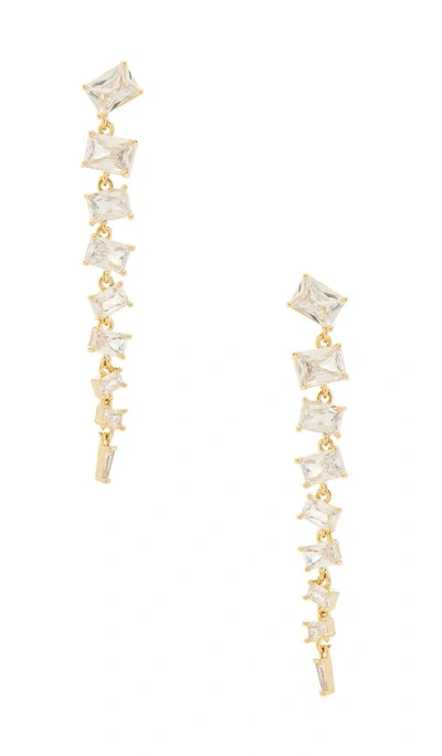 8 Other Reasons Diamond Line Earring In Gold & Clear