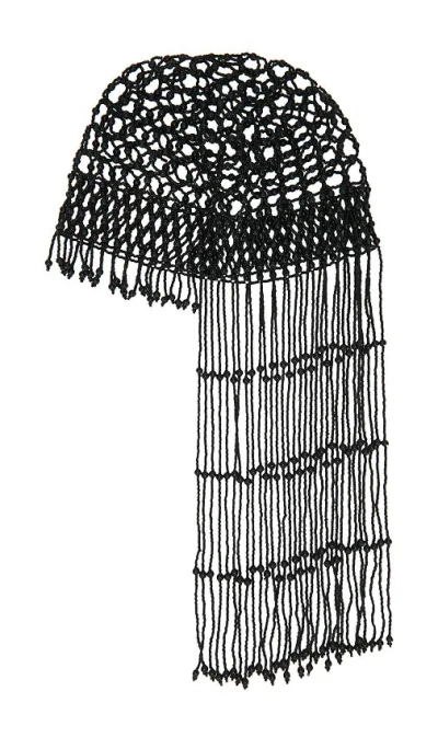 8 Other Reasons Dome-shape Beaded Headpiece In Black