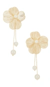 8 Other Reasons Florence Floral Earrings In Metallic Gold