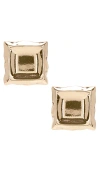 8 Other Reasons Frame Stud Earring In Metallic Gold