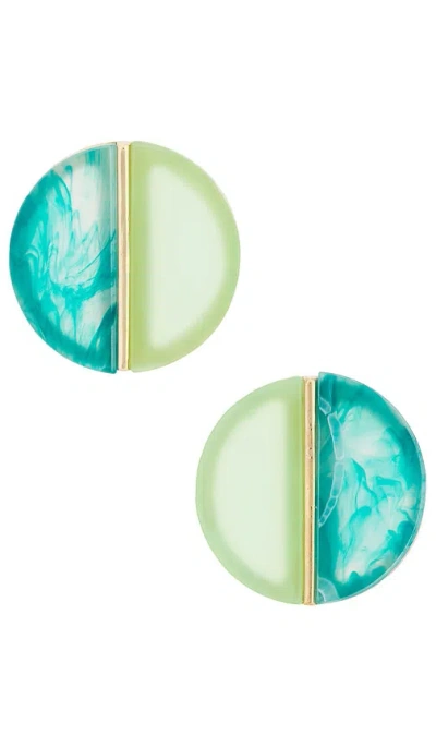 8 Other Reasons Half-and-half Stud Earrings In Gold & Green