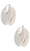 8 Other Reasons Halo Hoop Earrings In Metallic Silver