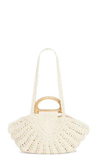 8 Other Reasons Hand Crochet Shell Clutch Bag In Ivory