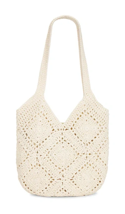 8 Other Reasons Hand Crocheted Slouchy Shoulder Bag In Ivory