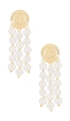 8 Other Reasons Isla Pearl Drop Earrings In Metallic Gold