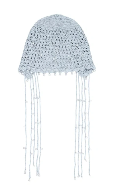 8 Other Reasons Pearl Crochet Hat In Blue