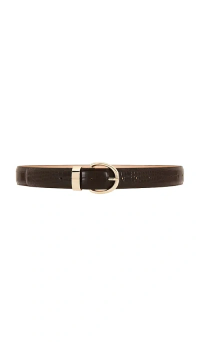 8 Other Reasons Polished Croc Embossed Belt In Brown