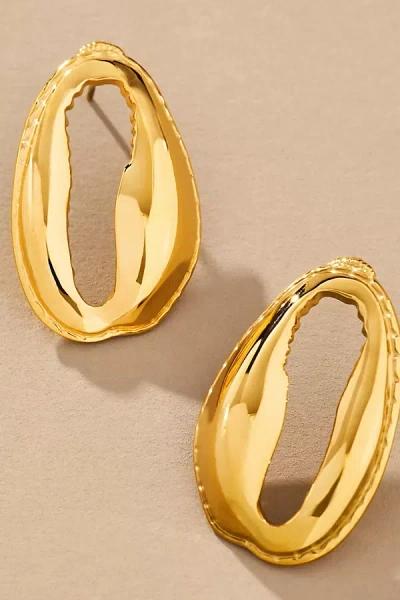 8 Other Reasons Puka Oval Metal Stud Earrings In Gold