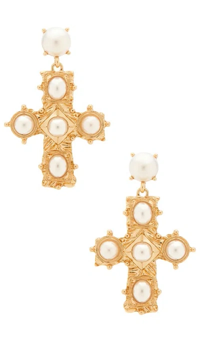 8 Other Reasons Rafael Cross Stud Earrings In Gold