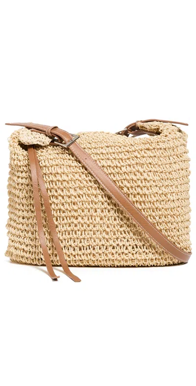 8 Other Reasons Raffia Slouch Crossbody Bag Natural In Brown