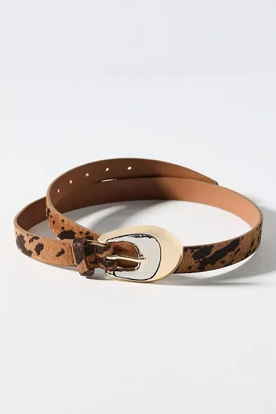 8 Other Reasons Skinny Animal Print Belt In Brown