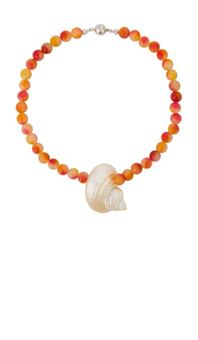 8 Other Reasons Summer Salt Seashell Necklace In Orange