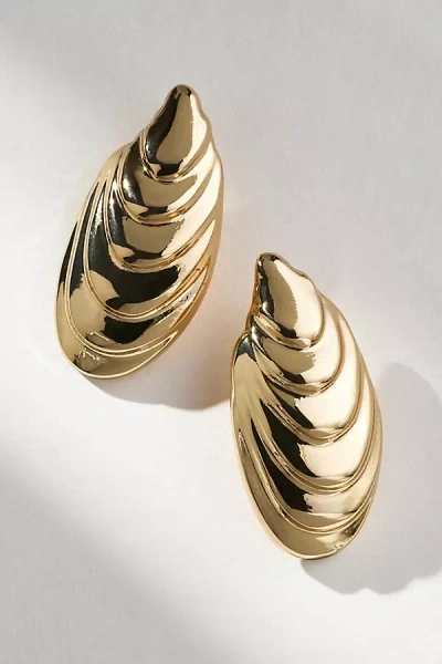 8 Other Reasons Textured Oval Drop Earrings In Gold