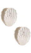 8 Other Reasons Tide Shell Stud Earrings In Metallic Silver