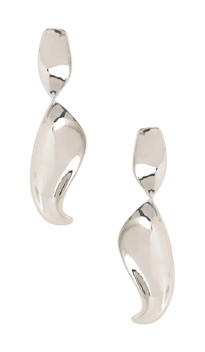 8 Other Reasons Twist Earrings In Metallic Silver