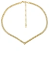 8 Other Reasons V Necklace In Metallic Gold