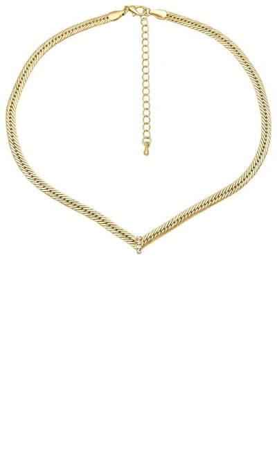 8 Other Reasons V Necklace In Metallic Gold