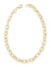 8 OTHER REASONS WOMEN'S 14K GOLDPLATED TEXTURED LINK CHAIN NECKLACE/16"