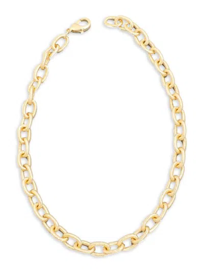 8 Other Reasons Women's 14k Goldplated Textured Link Chain Necklace/16" In Neutral