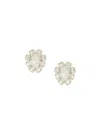 8 OTHER REASONS WOMEN'S DOLLY RHODIUM PLATED & CRYSTAL STUD EARRINGS