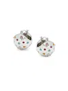 8 OTHER REASONS WOMEN'S RHODIUM PLATED & GLASS CRYSTAL HUGGIE EARRINGS