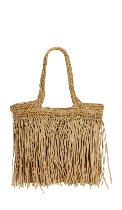 8 Other Reasons Woven Straw Fringe Tote Bag In Pink