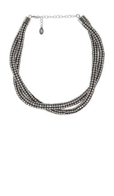 8 Other Reasons Wrap Diamond Necklace In Silver