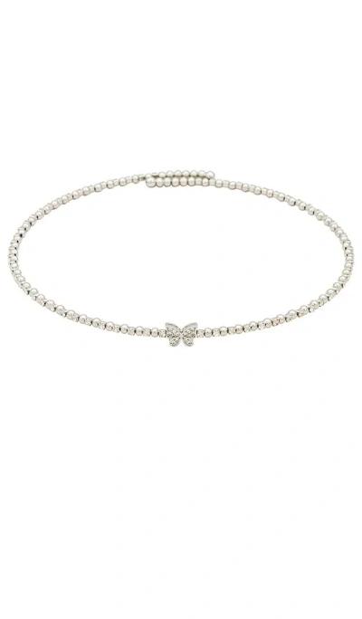 8 Other Reasons Year 3000 Choker In Metallic Silver