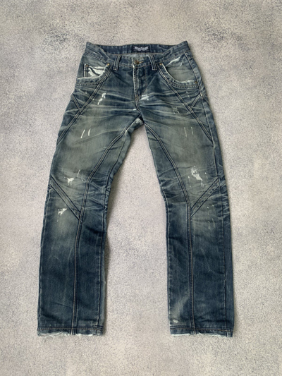 Pre-owned Vintage Junya Watanabe Japanese Style Y2k Jeans In Blue