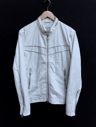 Pre-owned Japanese Brand Ikca Brand Windbreaker Zipper Jacket In White Cream