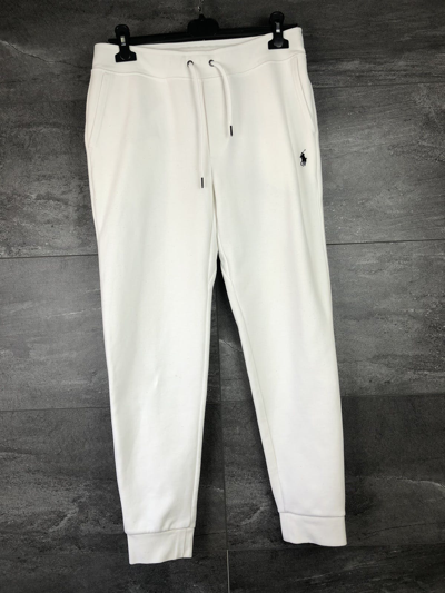 Pre-owned Polo Ralph Lauren X Vintage Mens Polo Ralph Laurent Double Knit Sweatpants In White