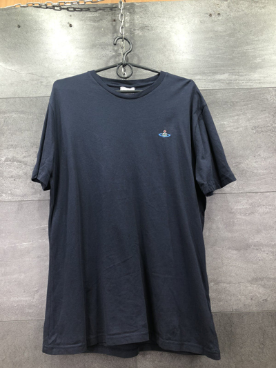 Pre-owned Vivienne Westwood Small Logo T-shirt Size Xl In Dark Blue