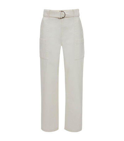 Jw Anderson Belted Cargo Trousers In White