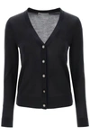 Tory Burch Simone Wool And Silk Cardigan In Black