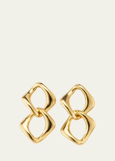 Oscar De La Renta Chain-link Drop Earrings In Gold