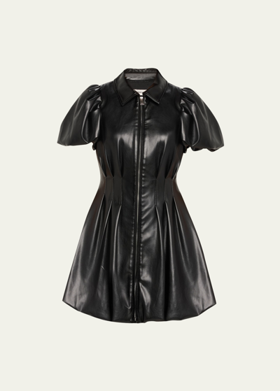 Simkhai Callista Puff Sleeve Dress In Black