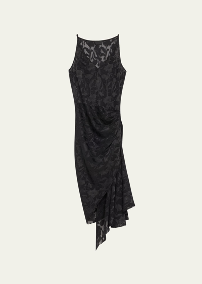 Puppets And Puppets Jane Draped Dress In Black