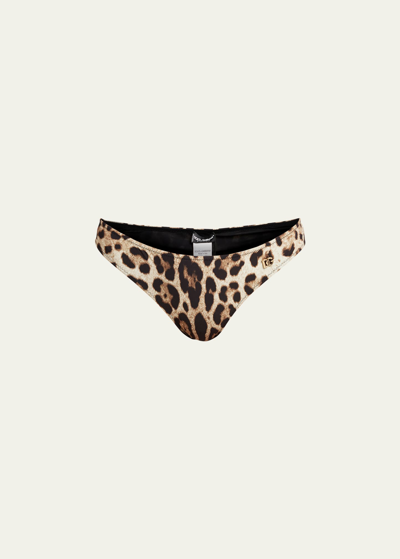 Dolce & Gabbana Leopard-print Bikini Bottoms