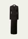 Tove Iana Long-sleeve Jersey Maxi Dress In Black
