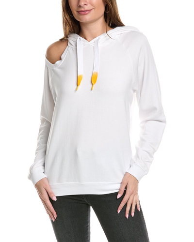 Stateside One-shoulder Hoodie In White