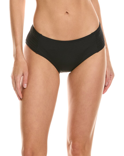 Kate Spade New York Smocked Bikini Bottom In Black