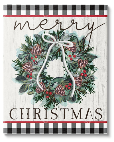 Stupell Merry Christmas Tartan Wreath By Elizabeth Tyndall Wall Art